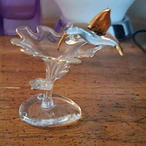 Hummingbird Glass Figurine Hand Made / Blown Art - Picture 4 of 5